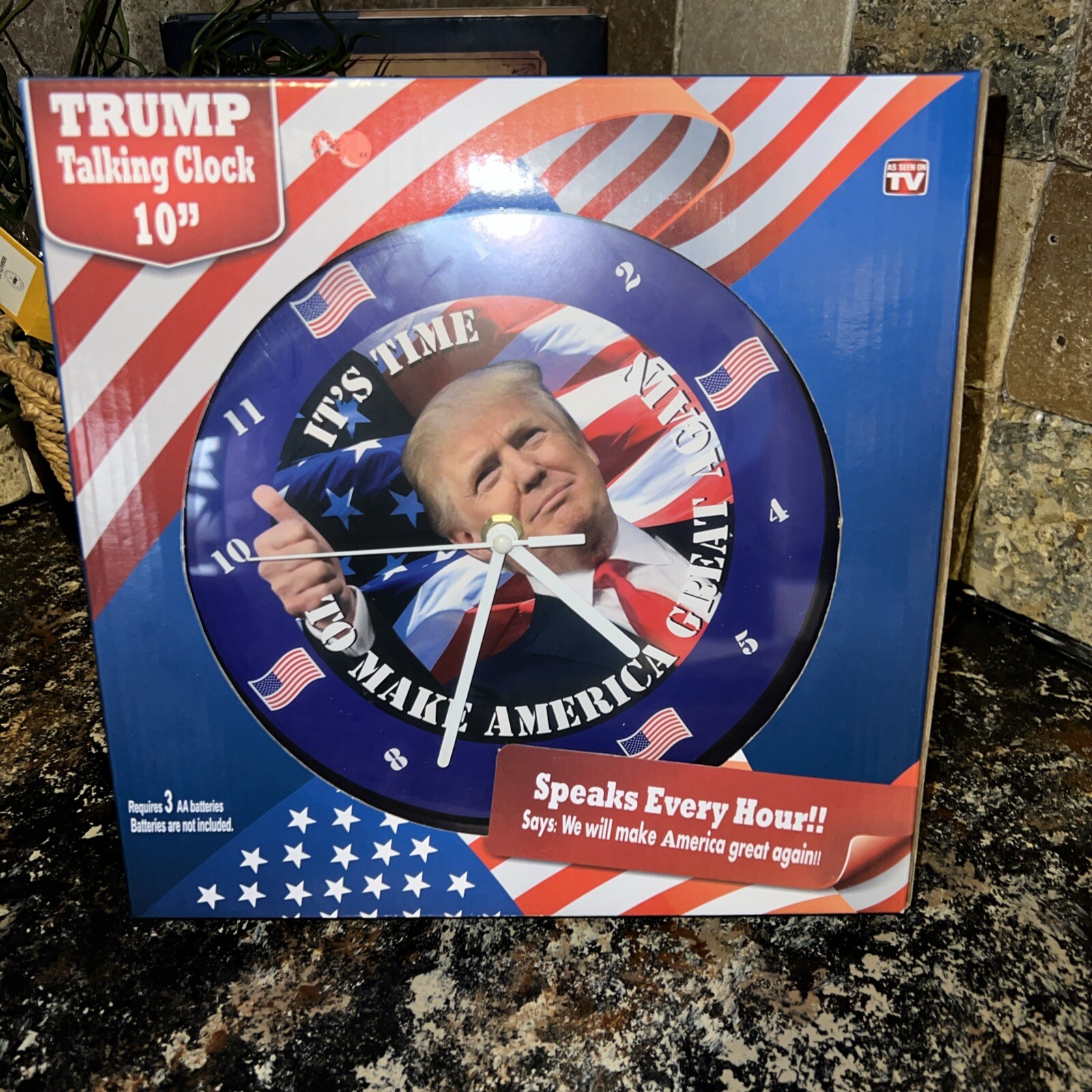 President Donald Trump Talking Clock