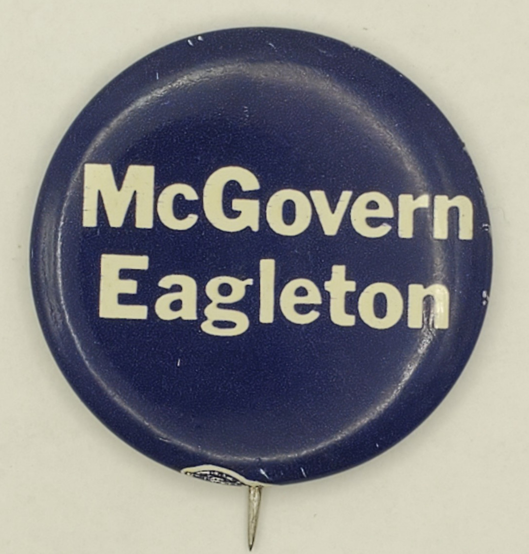 Vintage 1972 McGovern Eagleton Blue Presidential Campaign Pinback Button
