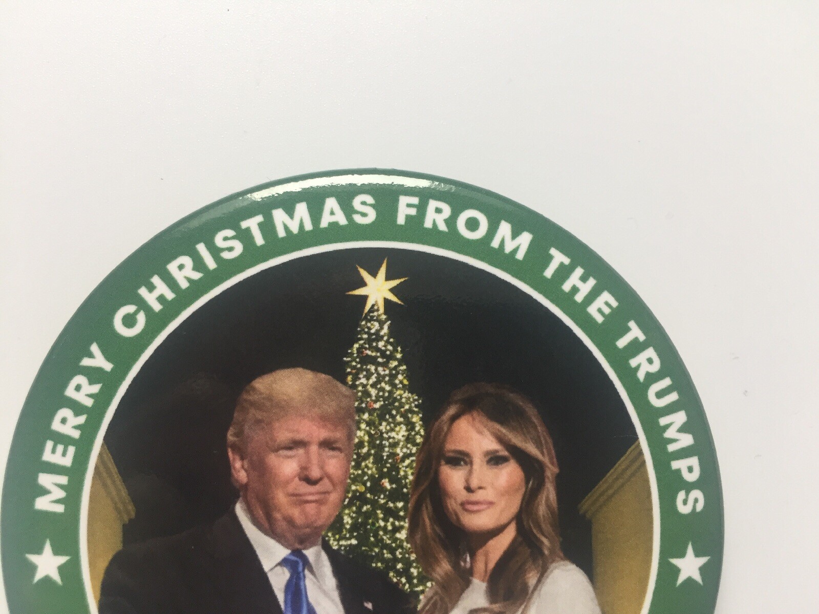 2024 Re-Elect President Donald Trump 3″ Button Merry Christmas from the Trumps