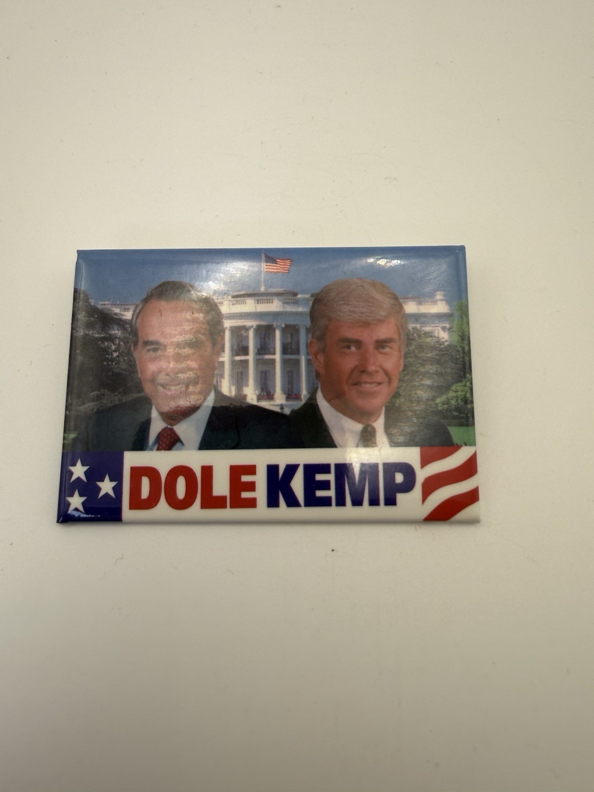 1996 Bob Dole & Jack Kemp (2 x 3)” / Presidential Campaign Button (Pin 10)