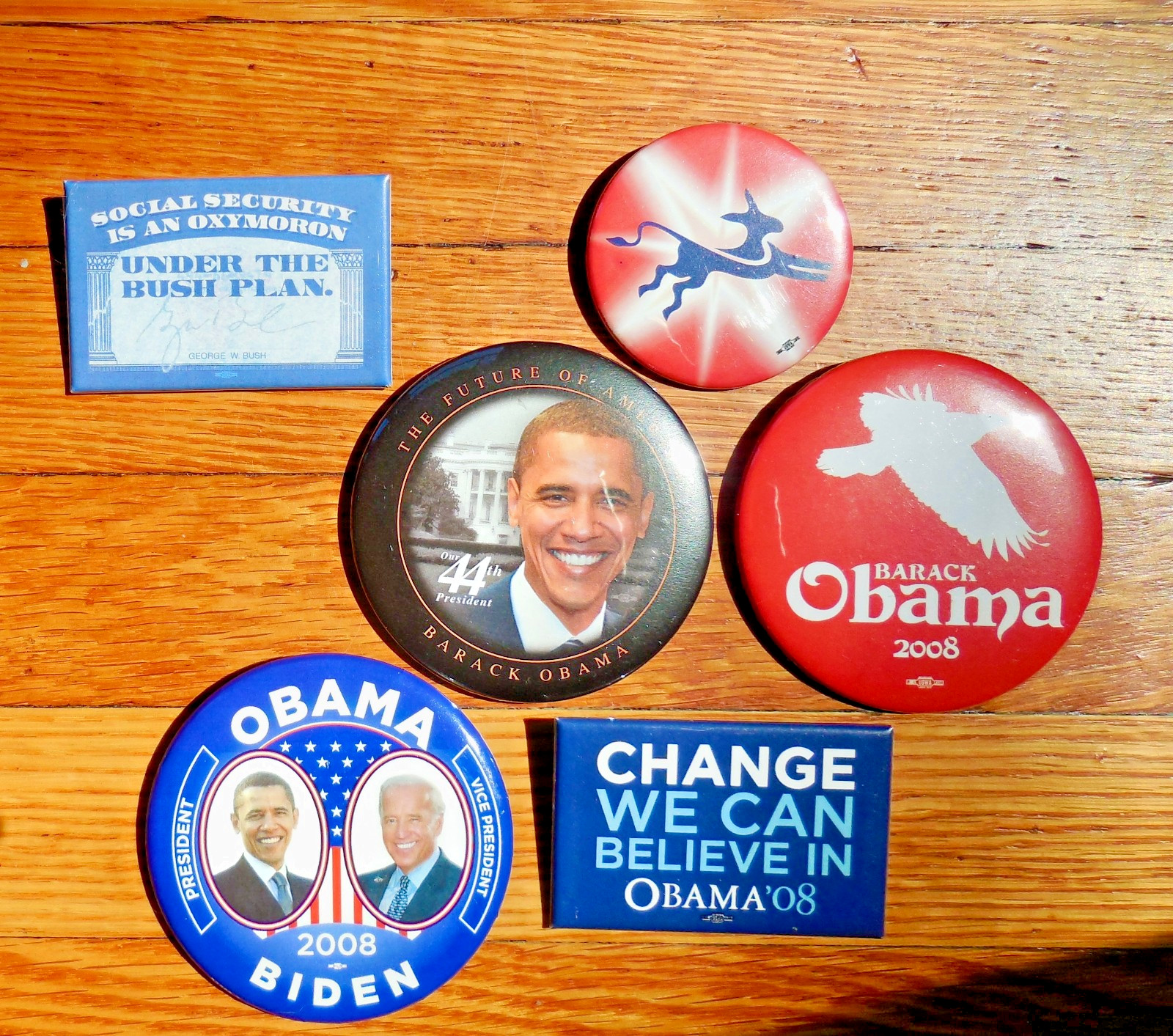 Barack Obama O Yes We Can 2008 Presidential Campaign Pin Button 6 Democratic