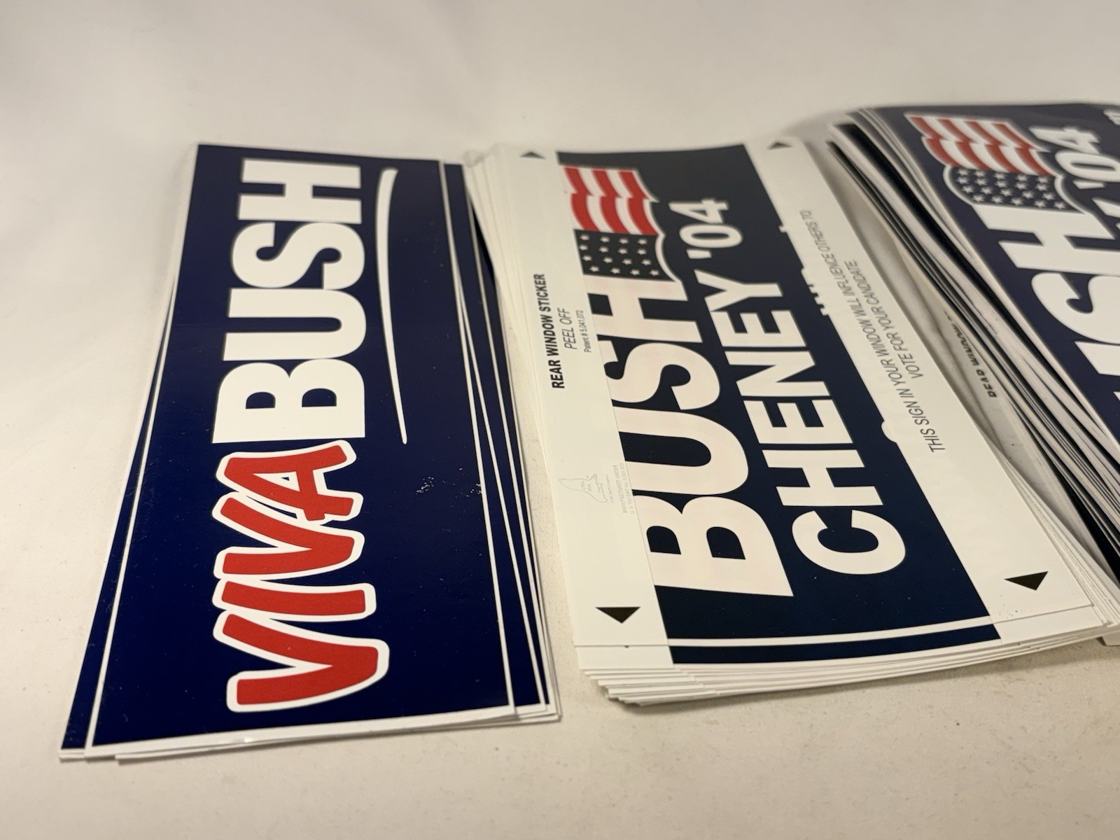HUGE LOT 100+ Bush Cheney 04 Campaign Sticker Mixed Lot Bumper Window Peel Off