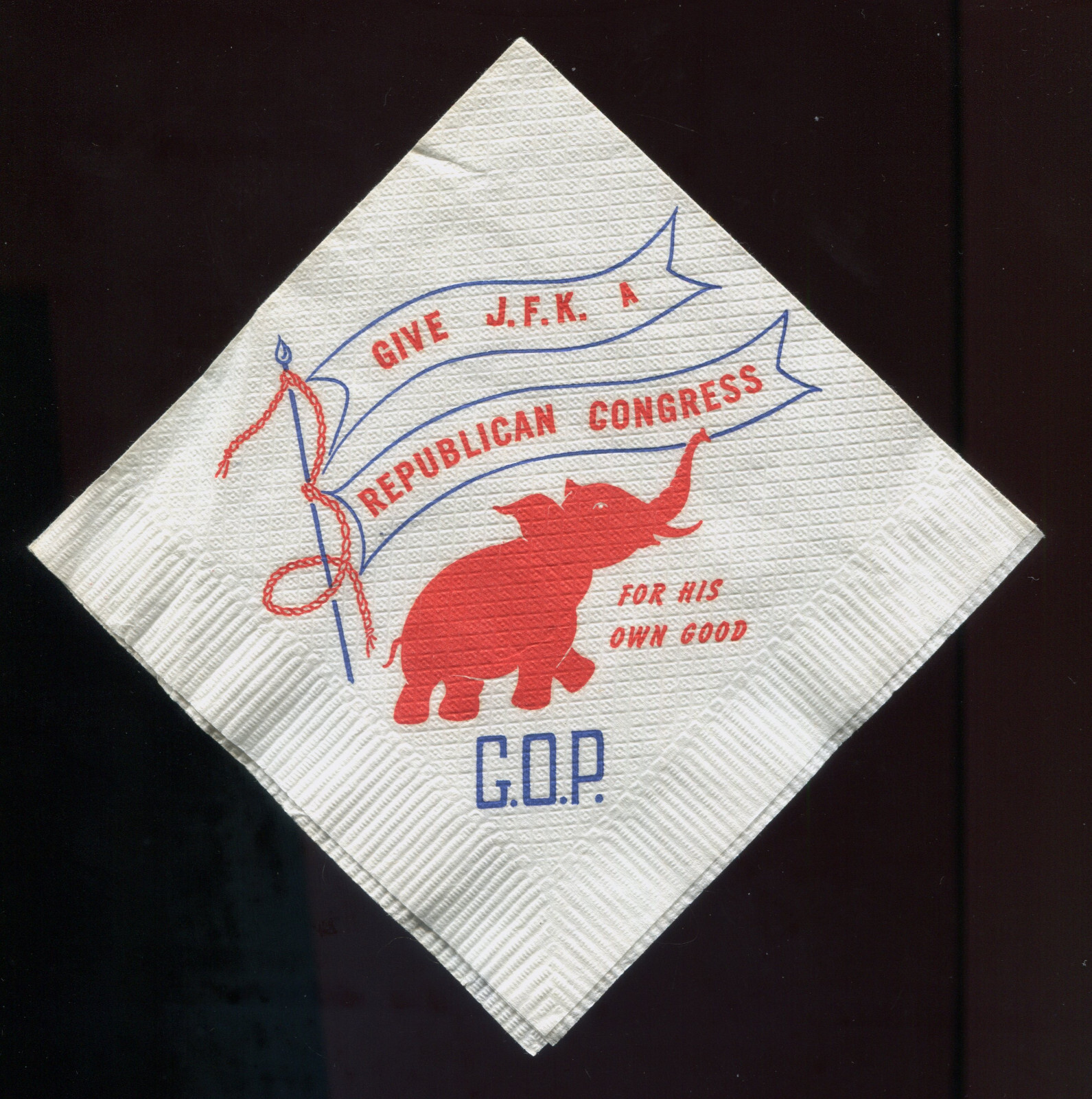 Give JFK a Republican Congress For His Own Good Paper Napkin
