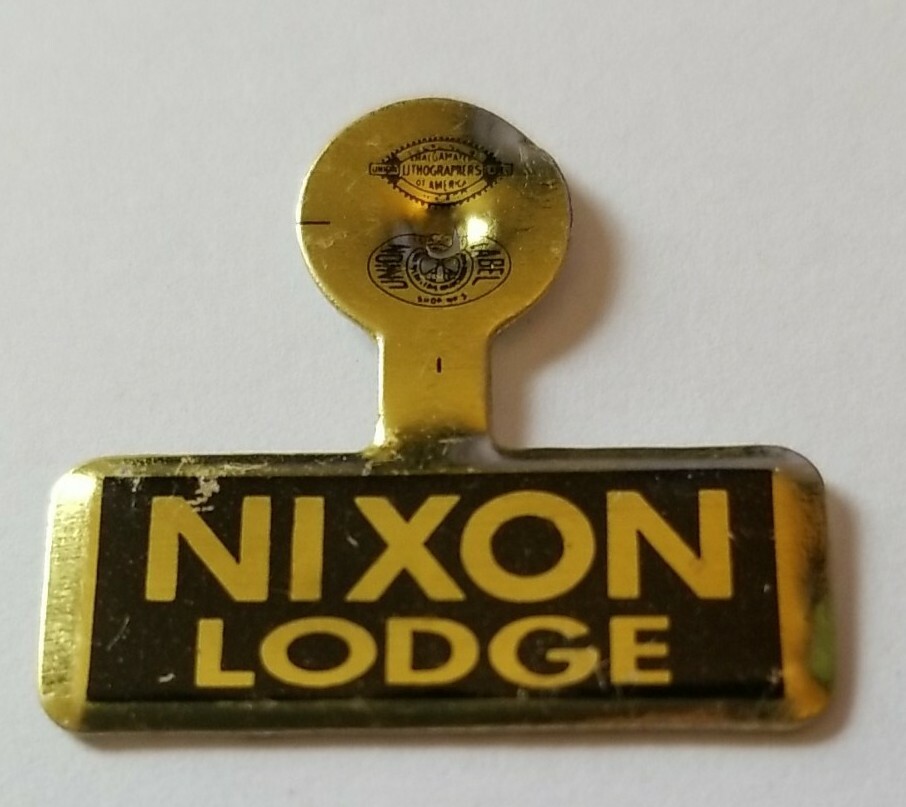 1960 Nixon Lodge Presidential Campaign Pin Fold Over