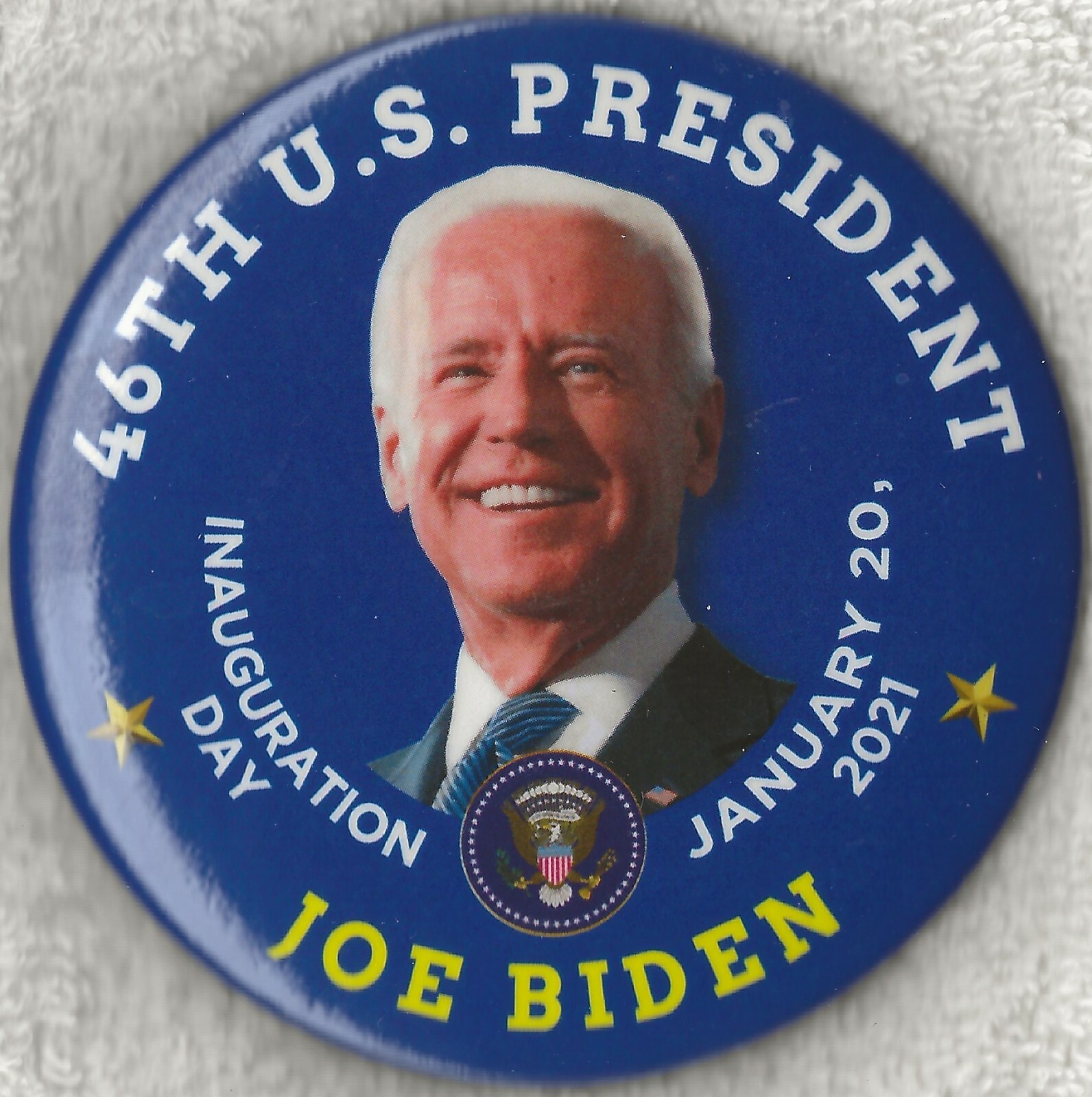 2021 Joe Biden 3″ / “46th U.S. President” Inaugural Souvenir Button(Pin52)