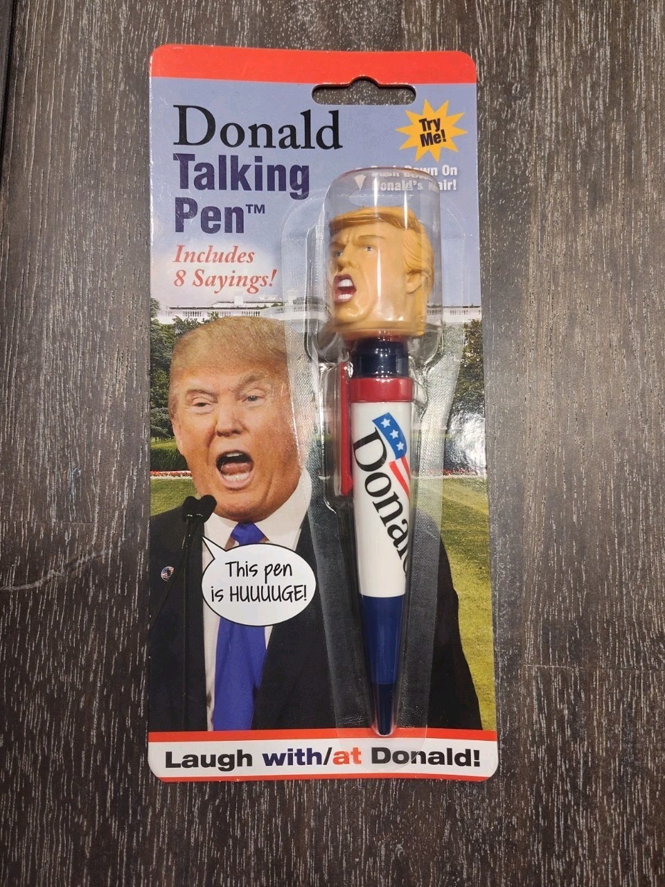 Donald Trump Talking Pen Unused In Package,Has 8 Sayings In His Voice