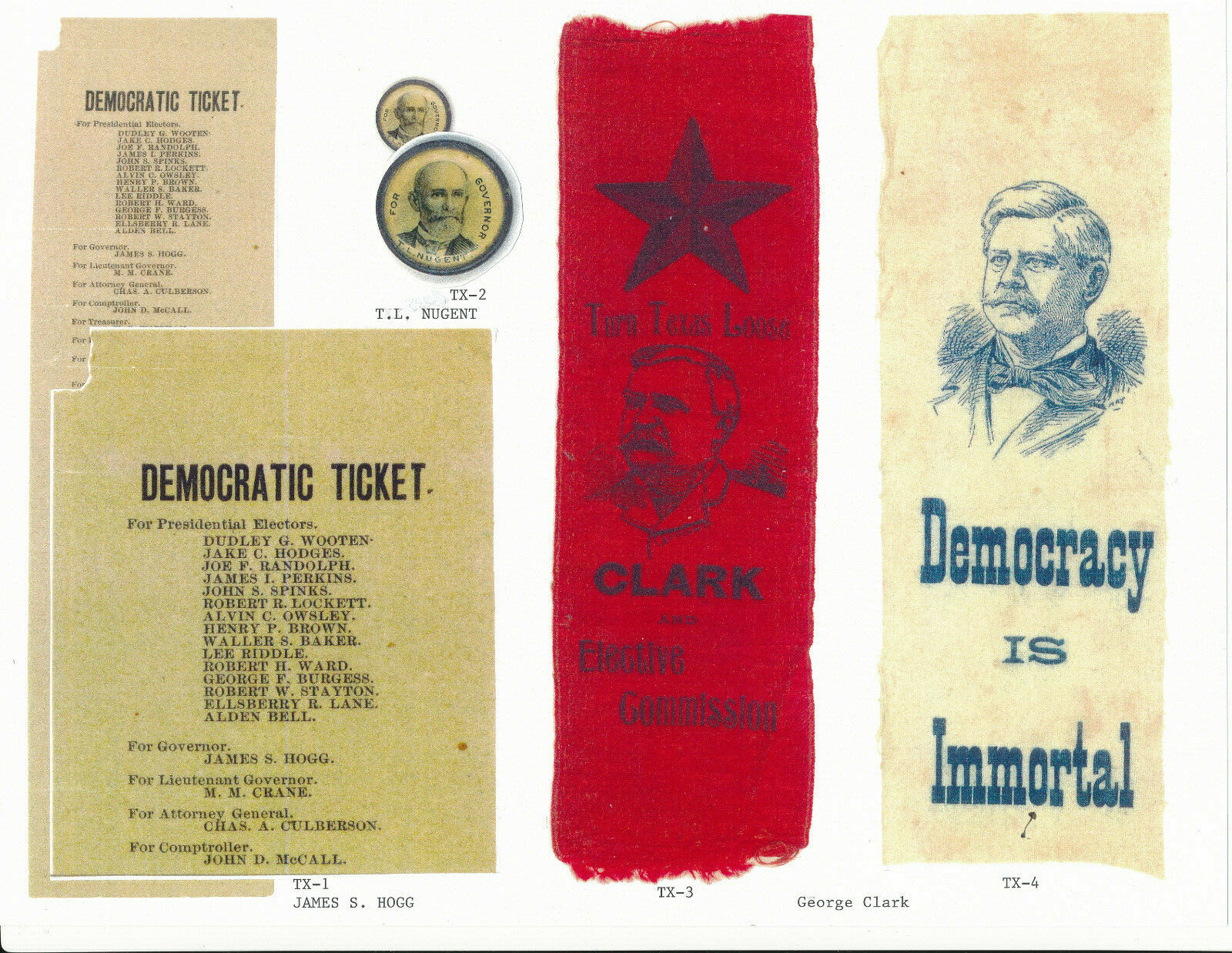 Texas Political Campaign items 282 page full color book + election results 1845
