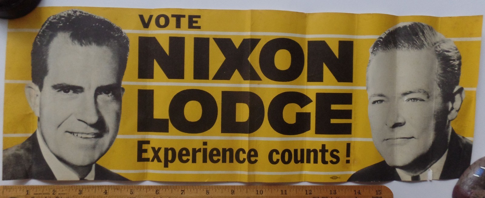 1960 Richard Nixon H C Lodge Jugate Presidential Campaign Poster Advertising Bk