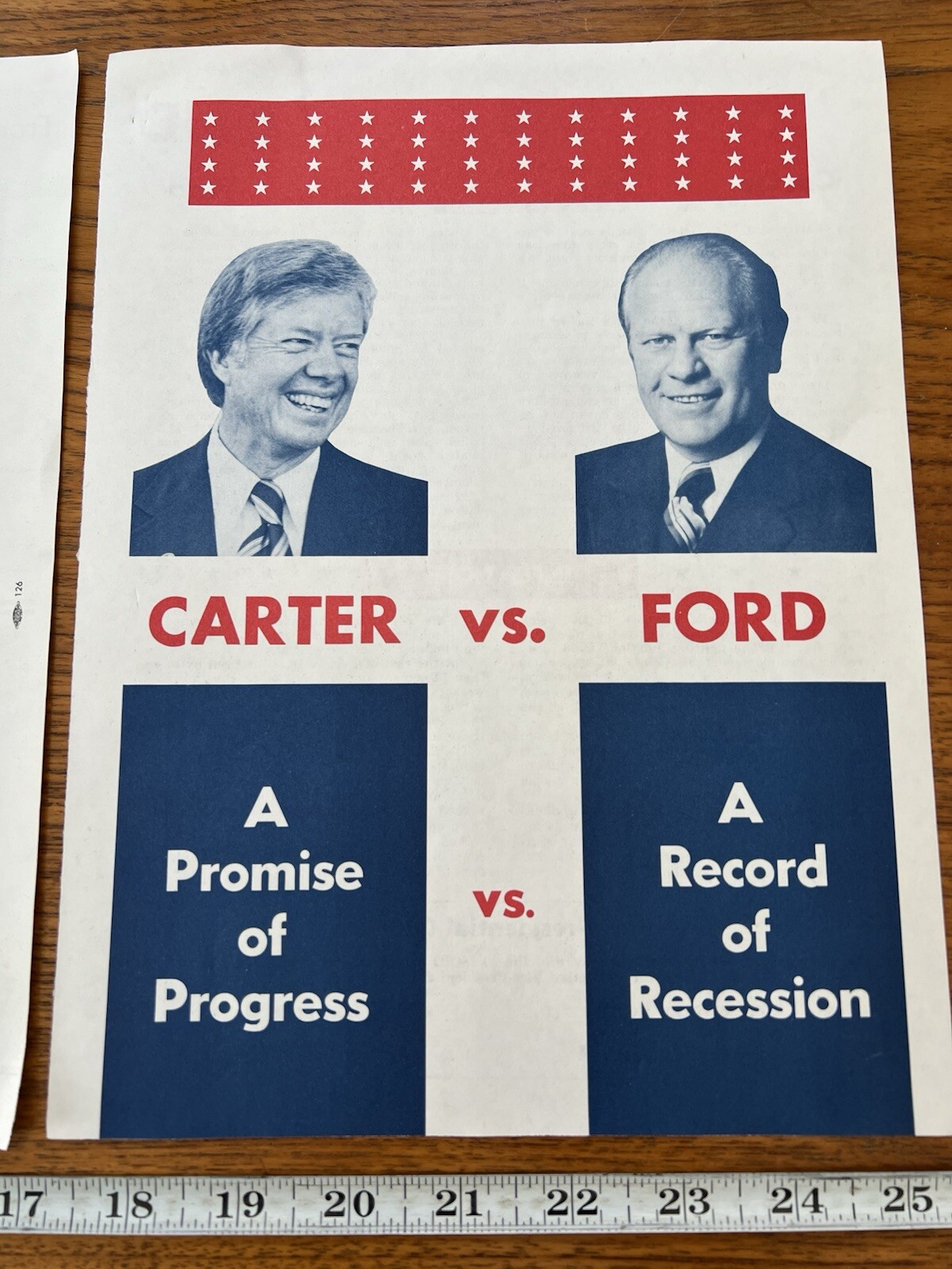 Vintage 3X Bulletins Paper Handouts Jimmy Carter 1976 President Election ILGWU