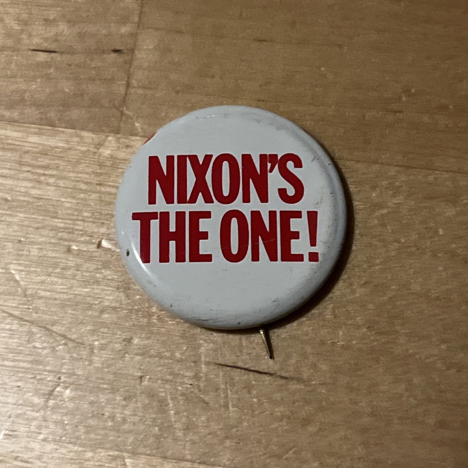 Single Vtg 1968 Nixon’s The One! Presidential Campaign Button Pinback Pin – Read