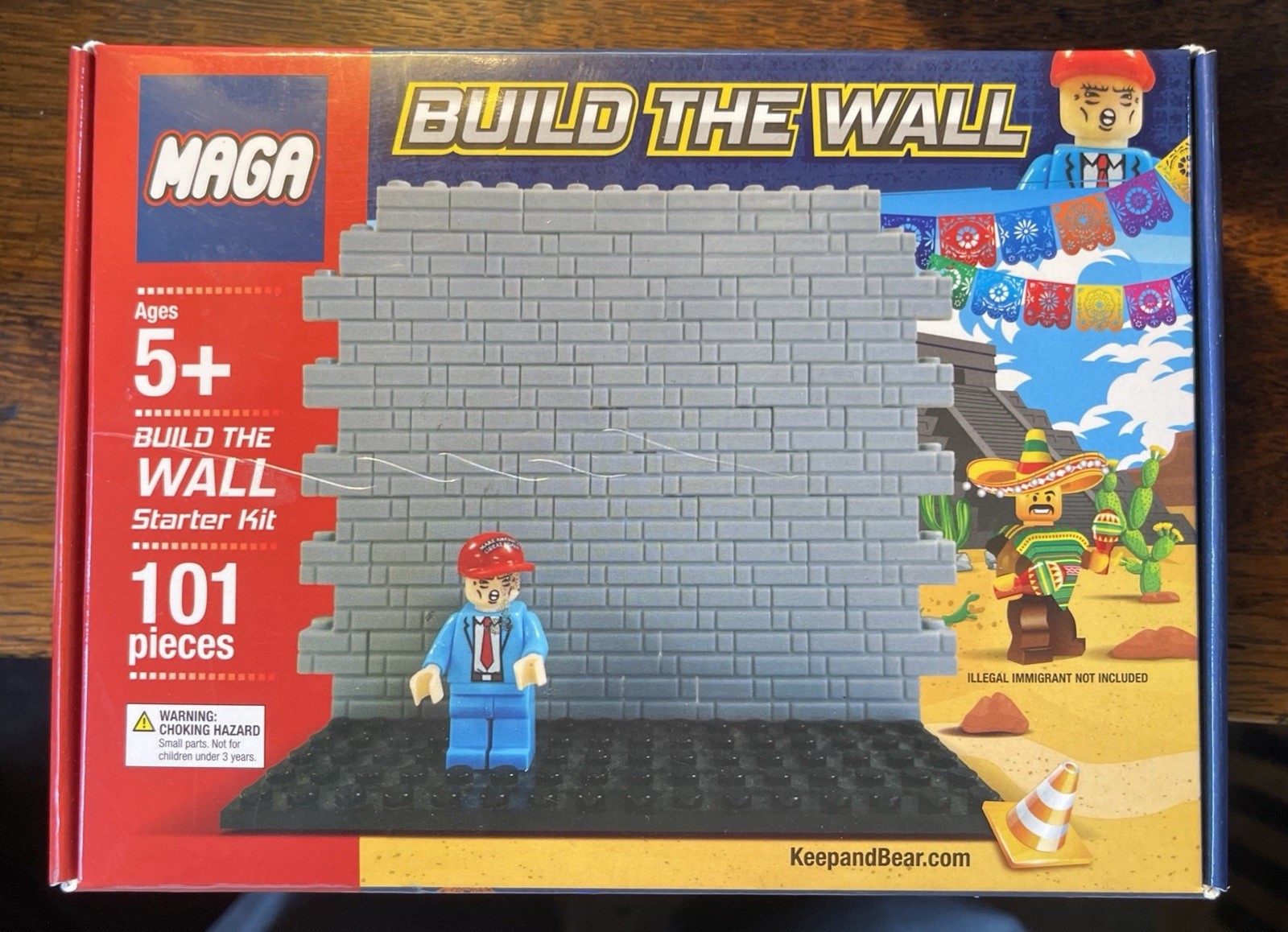 MAGA Build The Wall Starter Kit 101 Pieces Plastic Building Toy Set; New