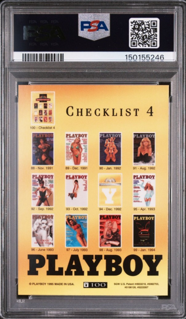 1995 Playboy Chromium Cover #100 Donald Trump Checklist Card PSA 10 Gem Mint