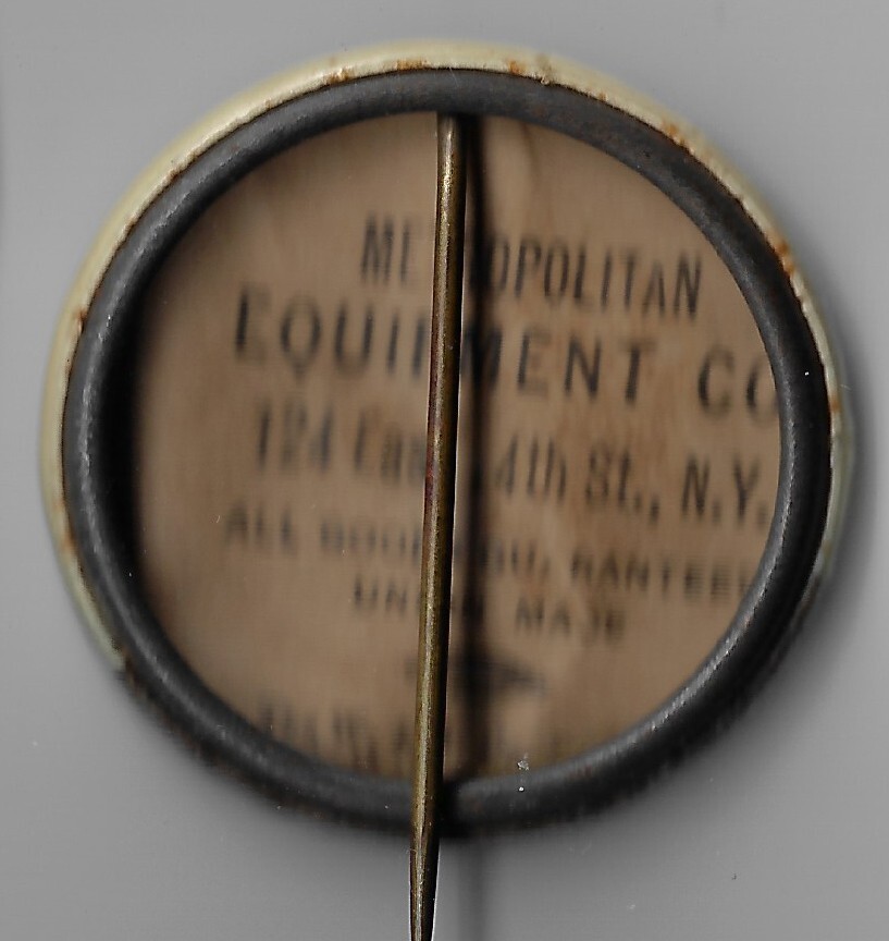 1904 Alton Parker Henry Davis Jugate Prez Campaign Pin Lost to Teddy Roosevelt