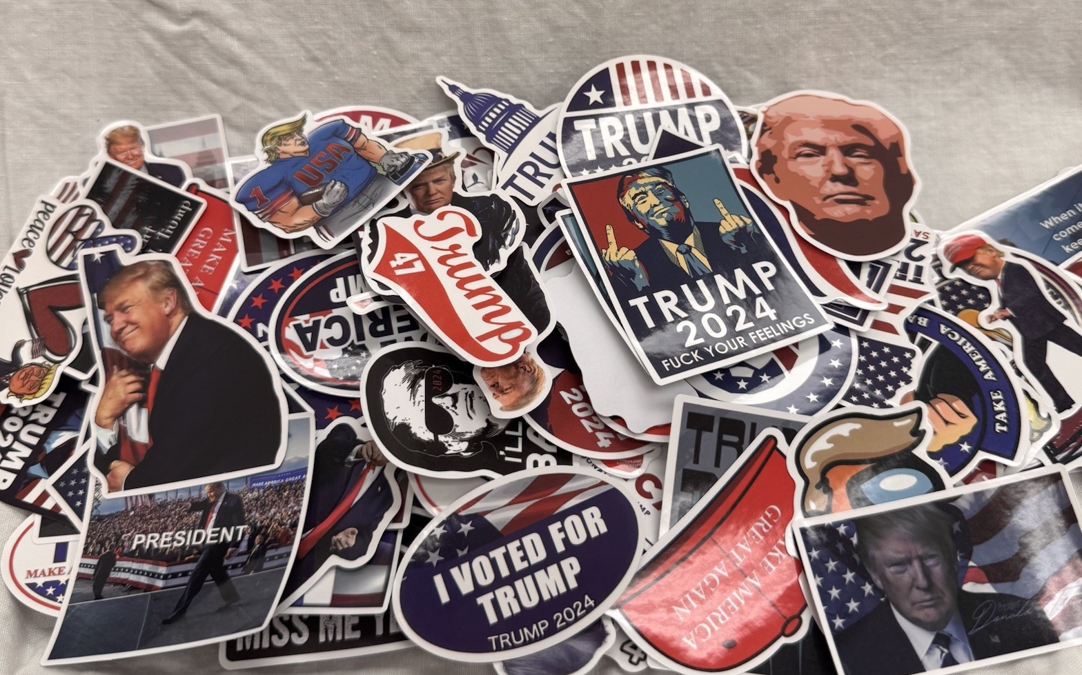 175+ PCS Mixed Bulk President Donald Trump MAGA USA 2024 Stickers Decals 2-3”