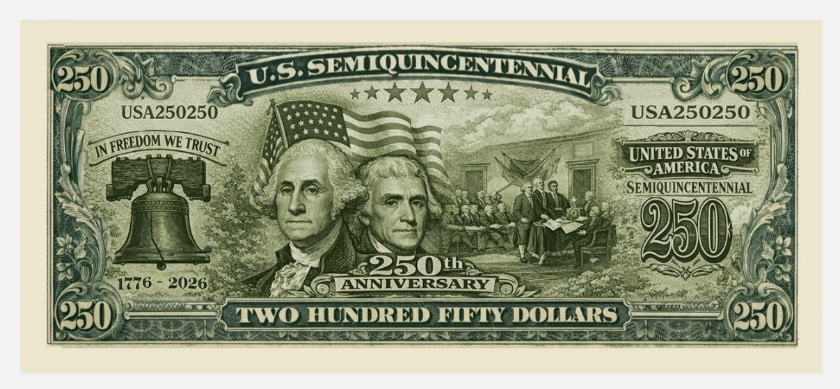 50 PACK-25 Trump $100 Novelty Dollar Bills & 25-250TH ANNIVERSARY BILLS-COLLECT