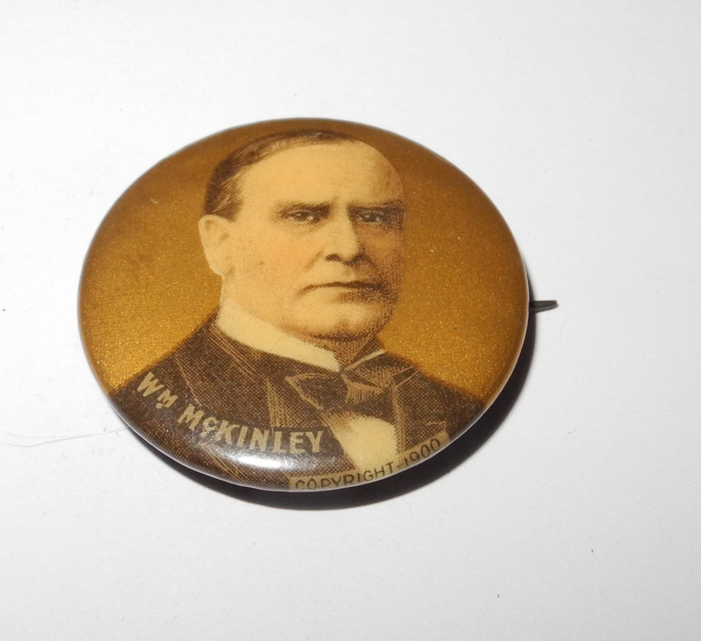 1900 WILLIAM MCKINLEY Political Campaign President Election Button 1.25″ Pin