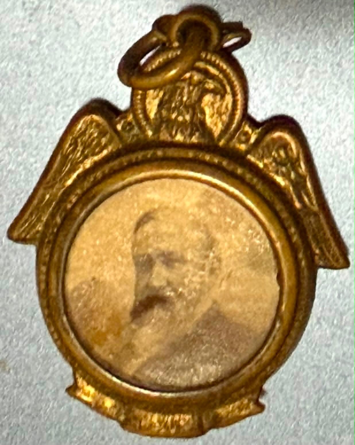 Watch fob/pendant: Benjamin Harrison 1888 presidential run. RARE! (Lot #251)