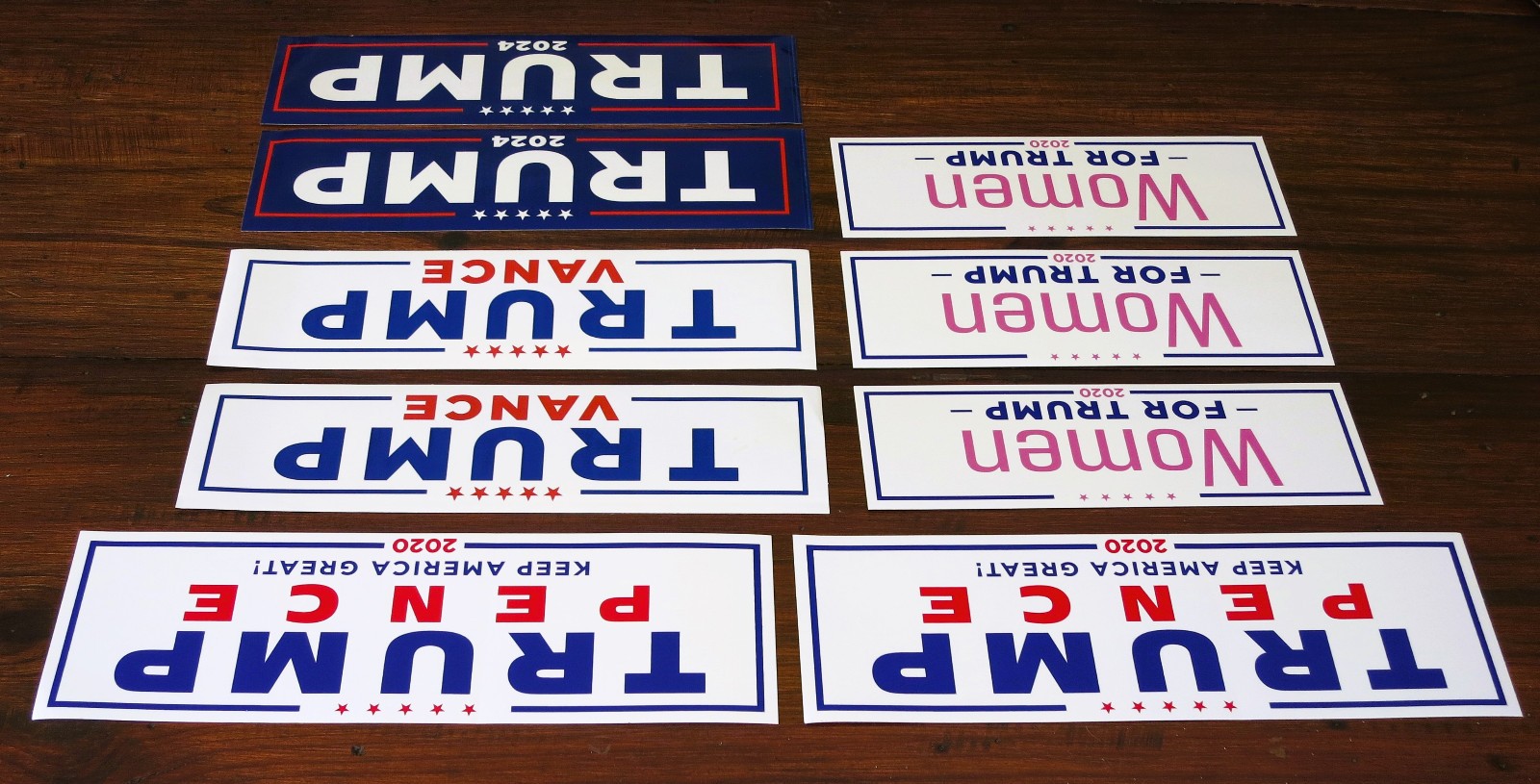 TRUMP 2020 and 2024 Assorted Presidential Election Campaign Bumper Stickers NEW