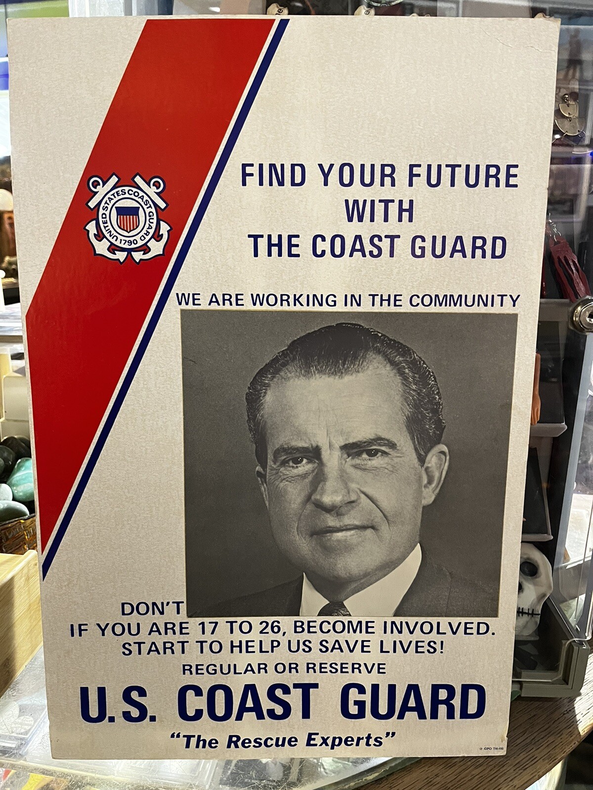 12×18 President Richard Nixson Coast Guard Advertising Poster