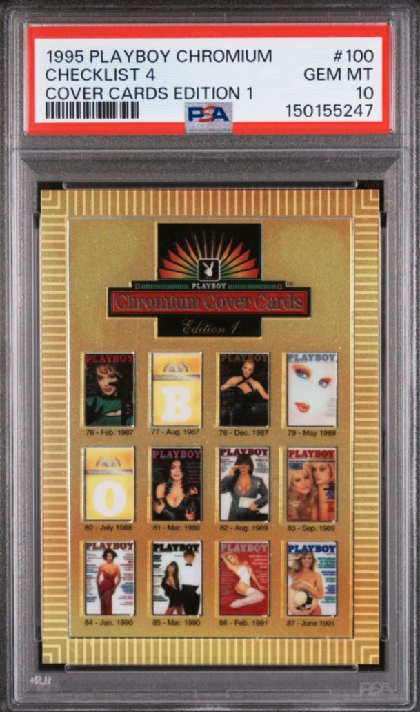1995 Playboy Chromium Cover #100 Donald Trump Checklist Card PSA 10 Gem Mint