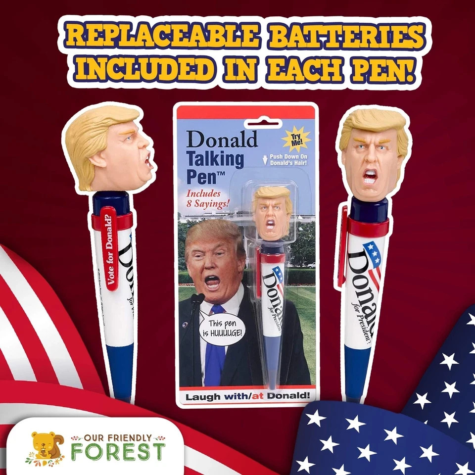 Talking Donald Trump Pen Collectible Edition Real Voice 8 Sayings Novelty Gift