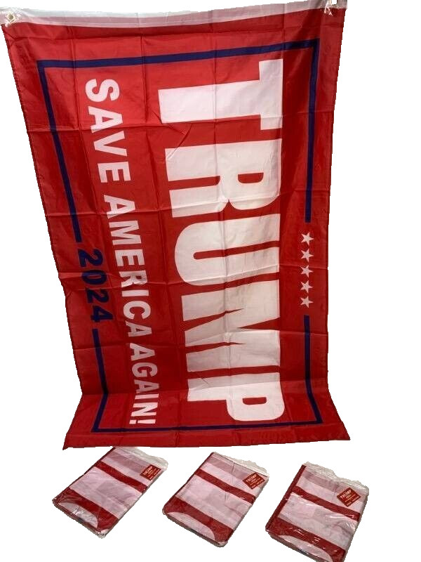 Trump 2024 Flag, Save America Again, 3′ x 5′, metal grommets