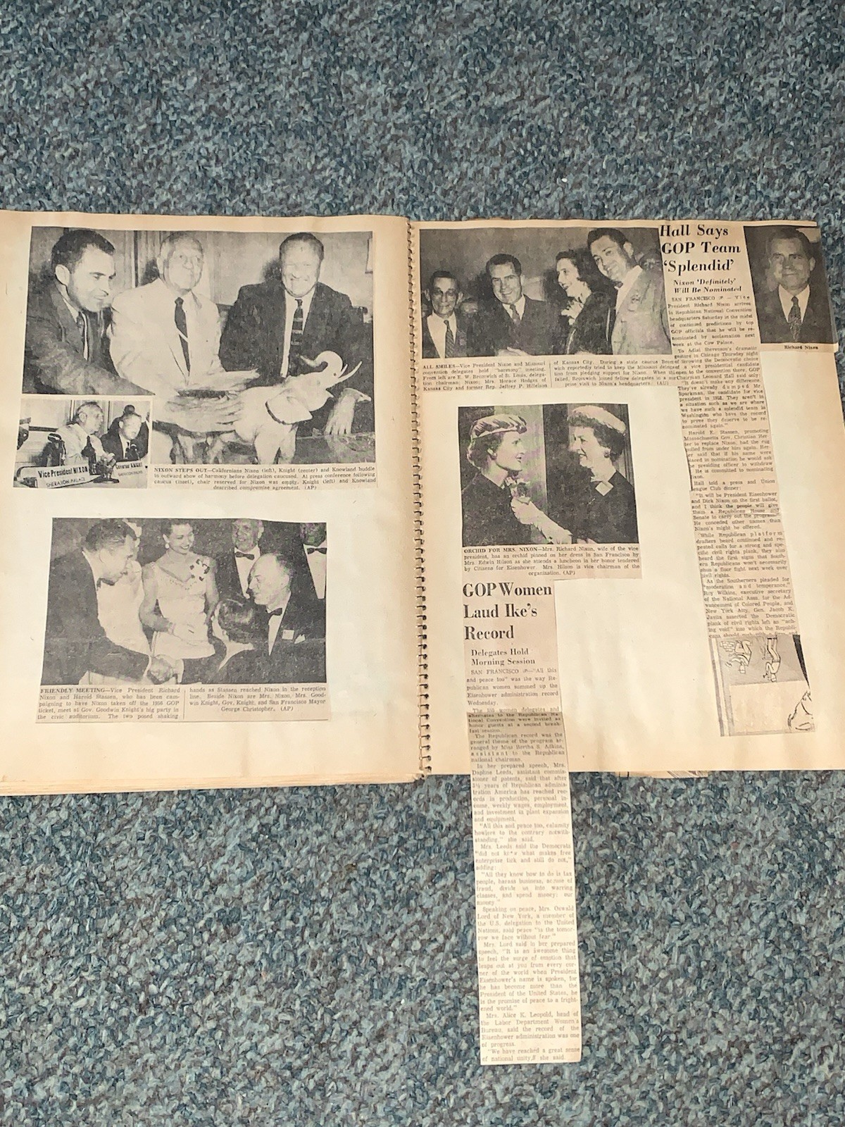 1956 President Eisenhower And GOP Convention Book With 53 Pages,w/Nebraska Ties!