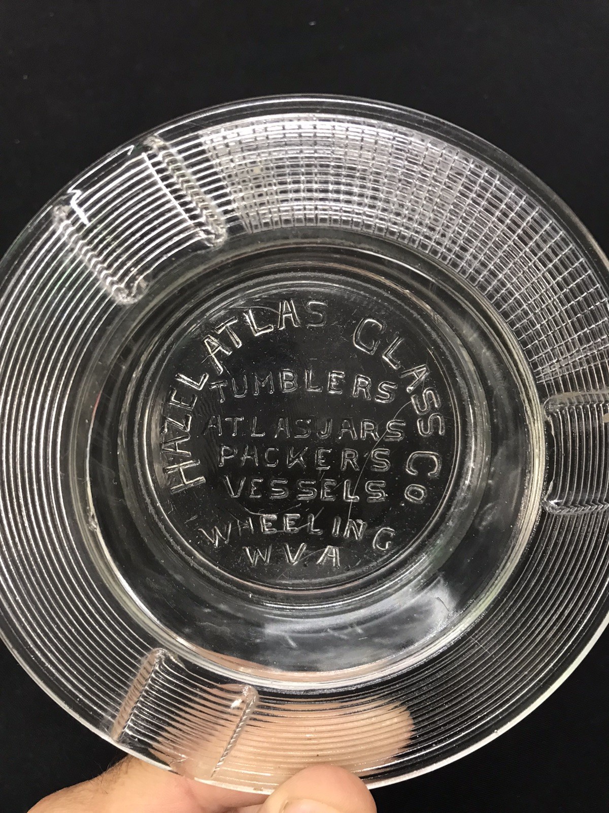 Vintage Hazel-Atlas Glass Co Wheeling WV Ashtray