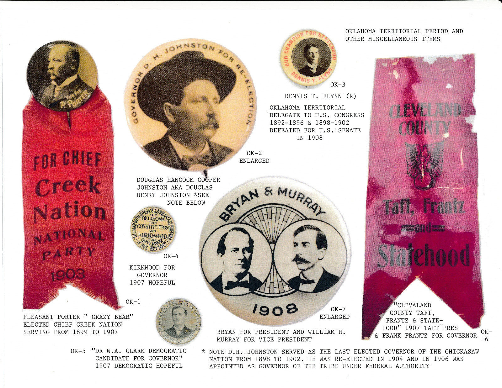 All color 226 page book Political Campaign Items Arkansas & Oklahoma