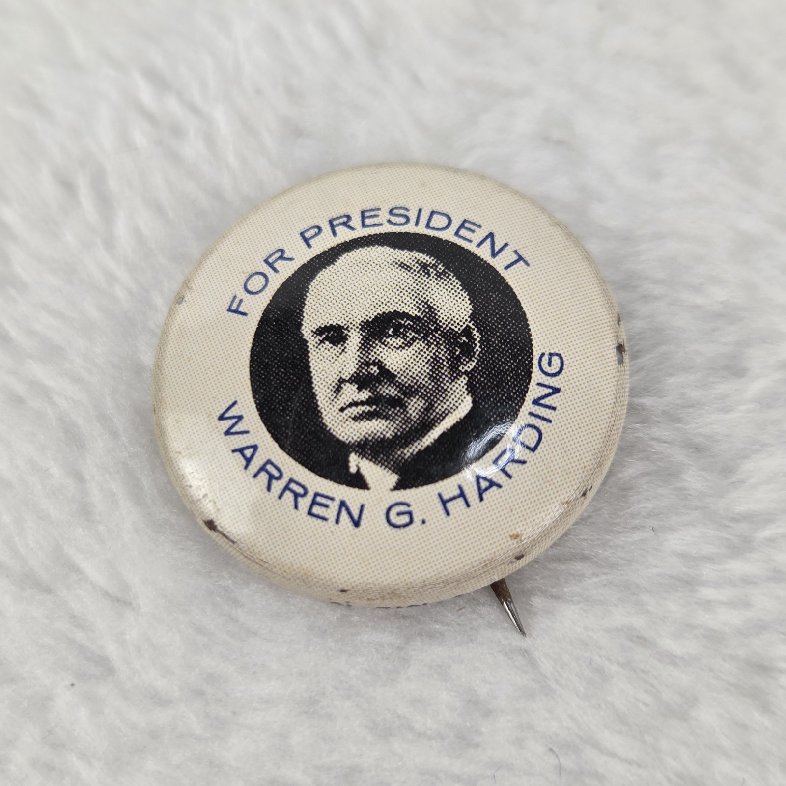 Vintage 1972 Reproduction Warren G Harding For President Campaign Pin Button