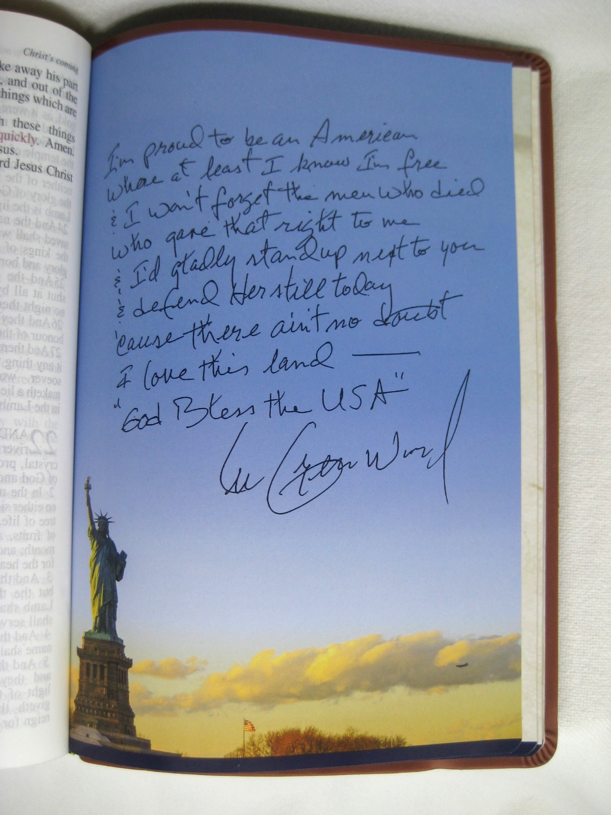 God Bless The USA Bible President Donald Trump Inauguration Day Edition LG Print