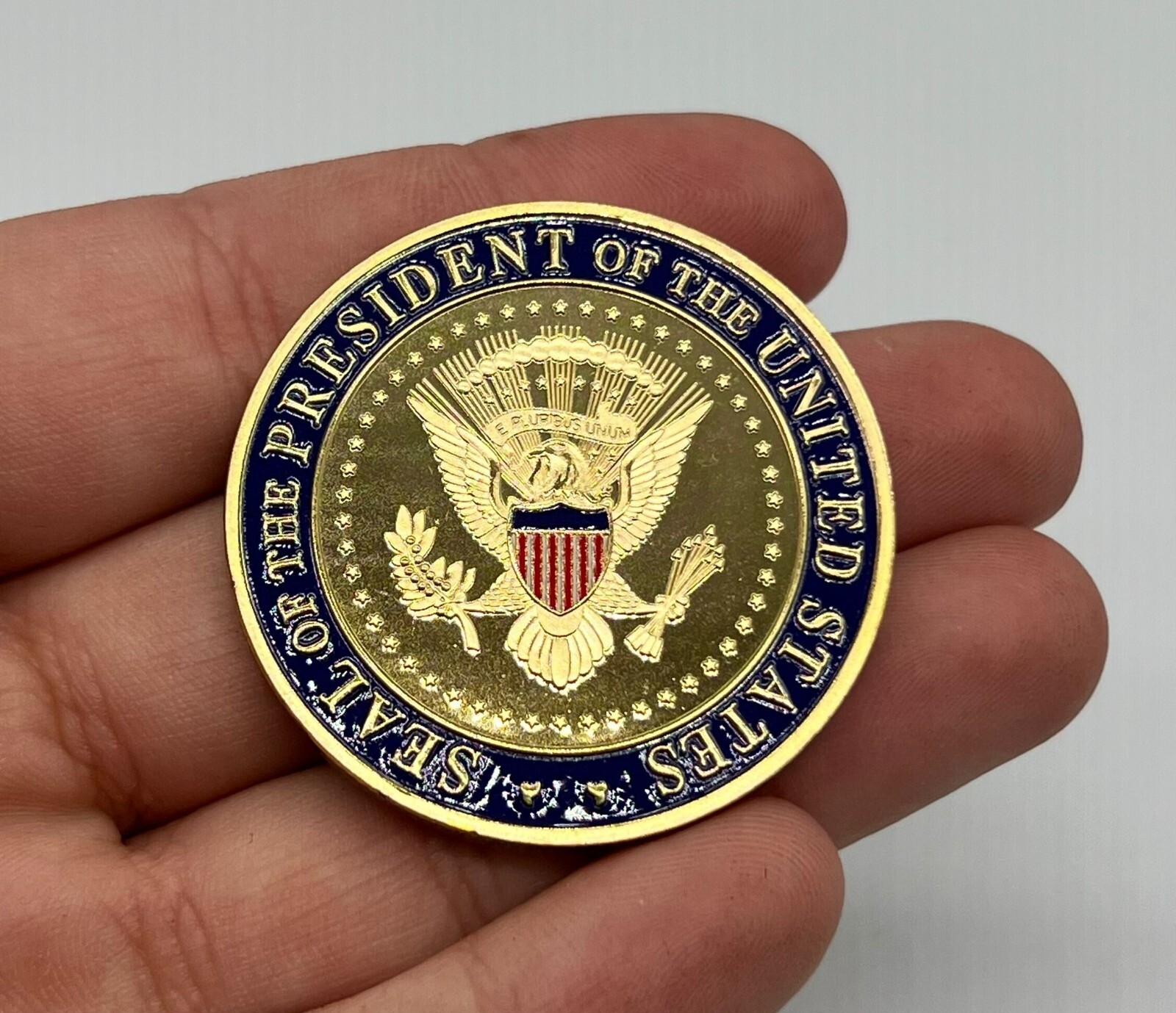 Donald Trump Seal of The President Coin Gold Plated Collectible