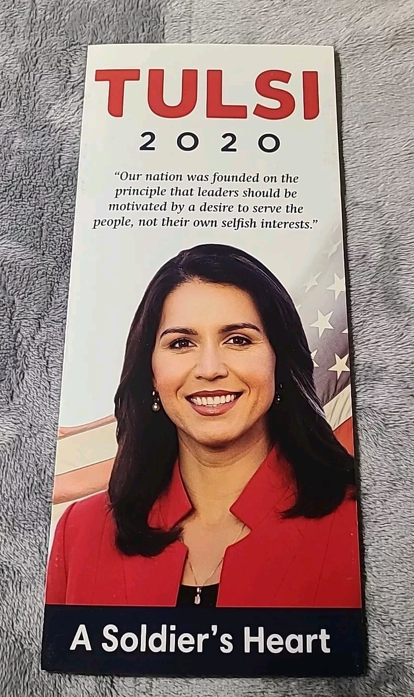 Tulsi Gabbard Official Campaign Flier From 2019 *Rare* Hard To Find Trump s Pick