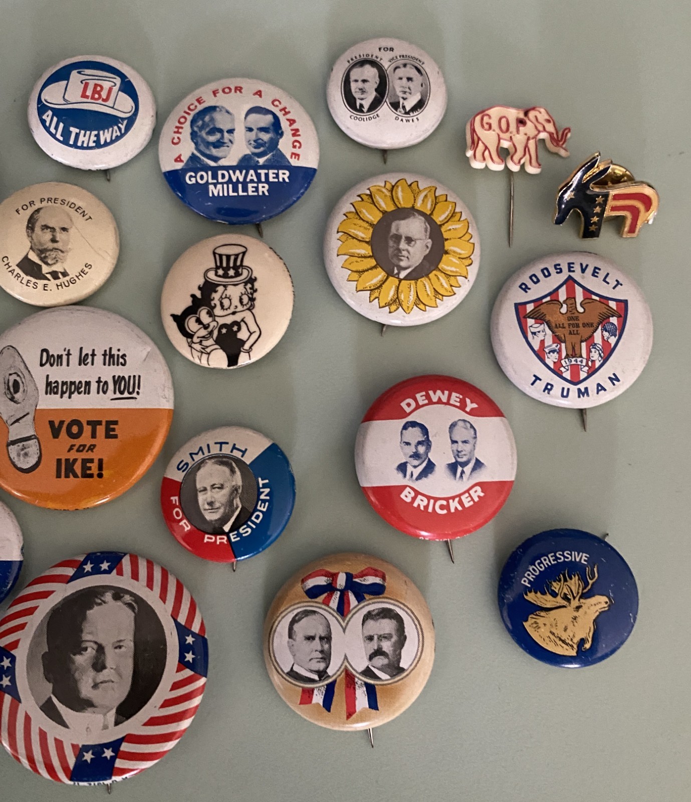 Vintage Political Presidential Pinback Pin LOT Campaign Republican Democrat