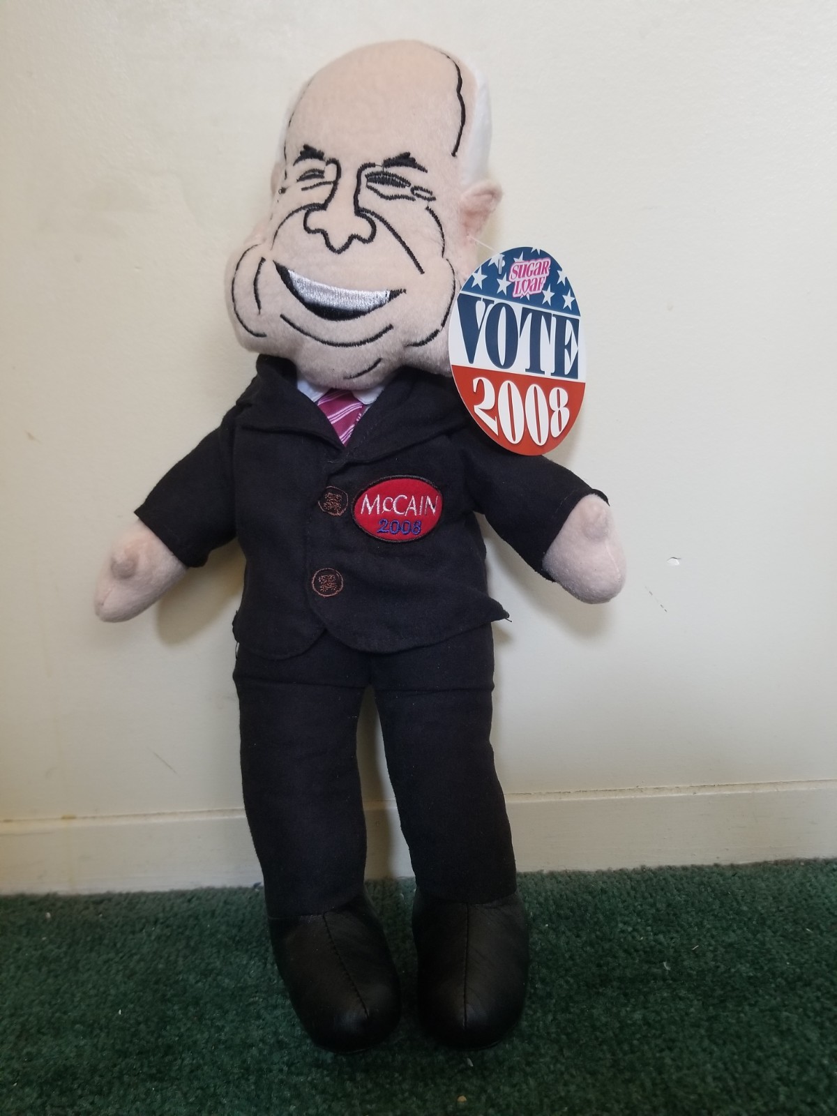 John McCain 2008 Plush – Sugar Loaf Tag attached