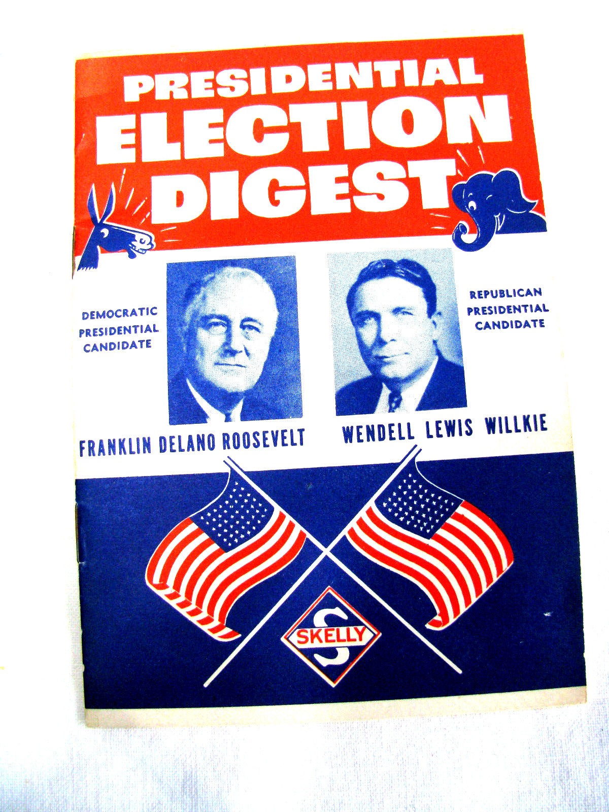 Vintage 1940 “Presidential Election Digest” by Skelly Gas**ON SALE**