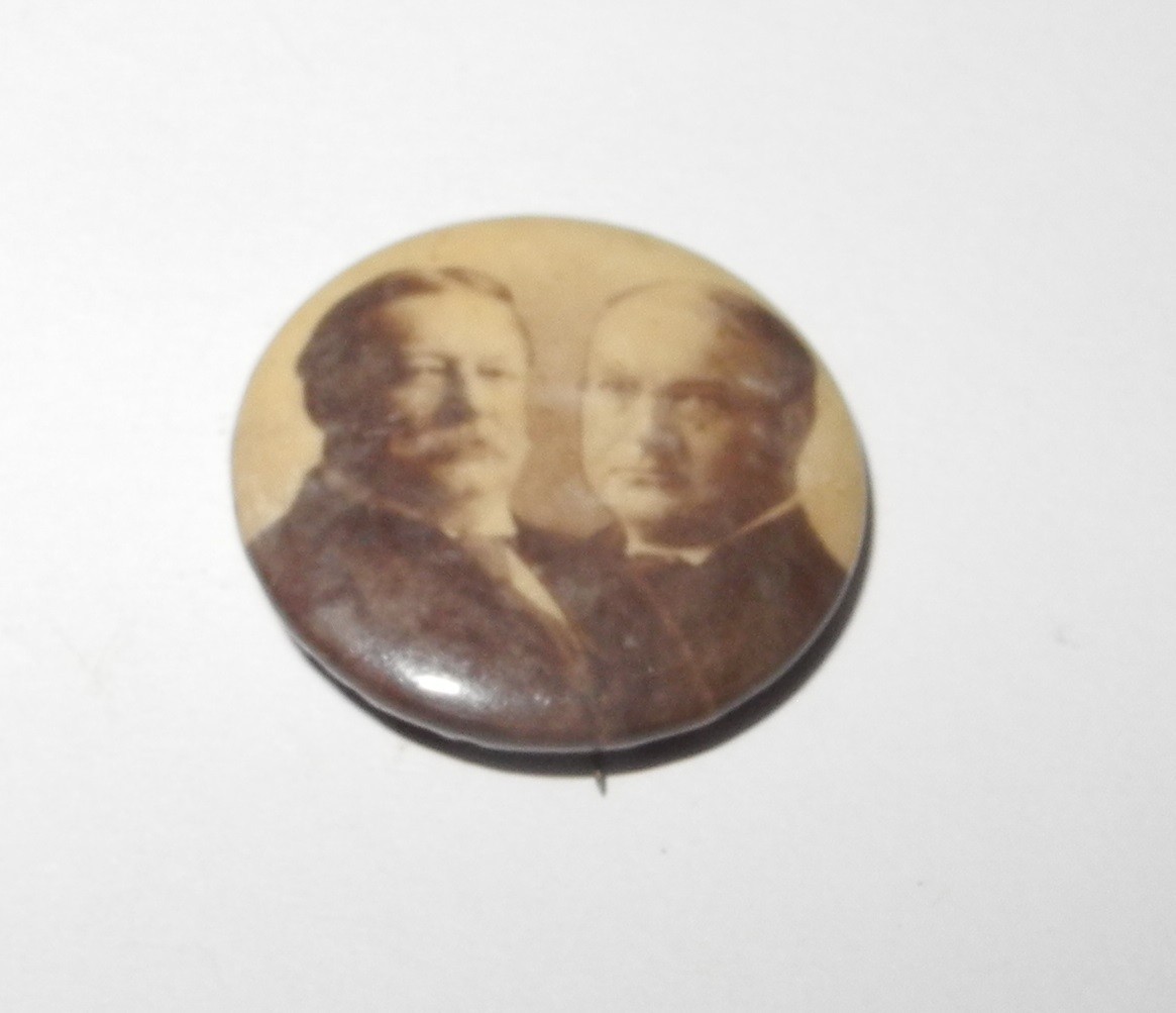 1908 William Howard Taft Sherman Political Campaign President Election 7/8″ Pin