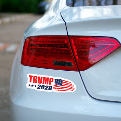 Trump 2028 bumper sticker vinyl decal label President Keep America Great USA 2pk