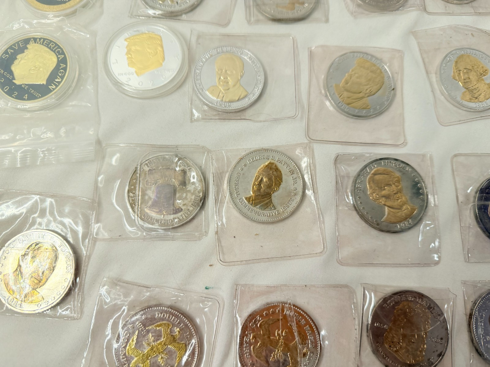 Presidential Coin LOT Lincoln Trump Washington Kennedy Roosevelt Truman Patton