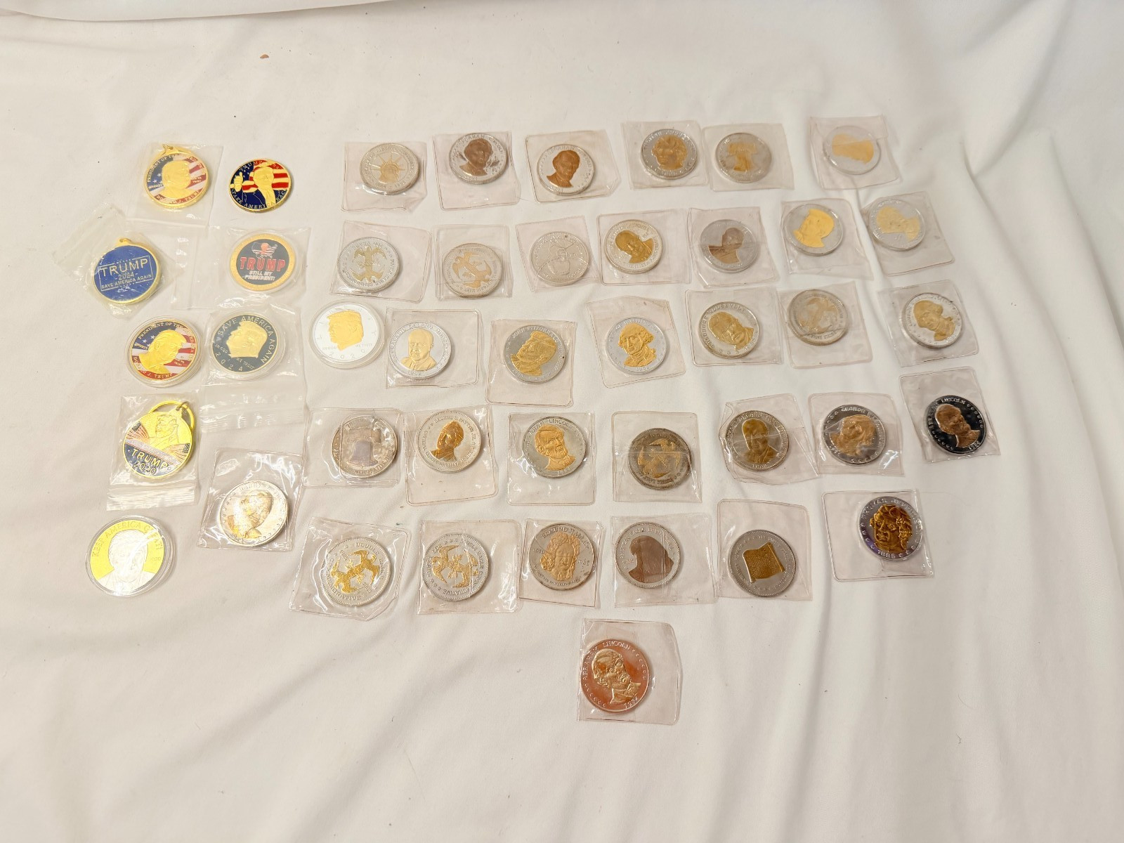 Presidential Coin LOT Lincoln Trump Washington Kennedy Roosevelt Truman Patton