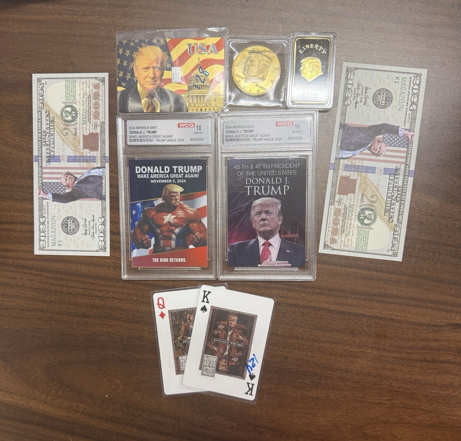 Lot Of 9 Trump Novelty Items. See PICS & DESCRIPTION