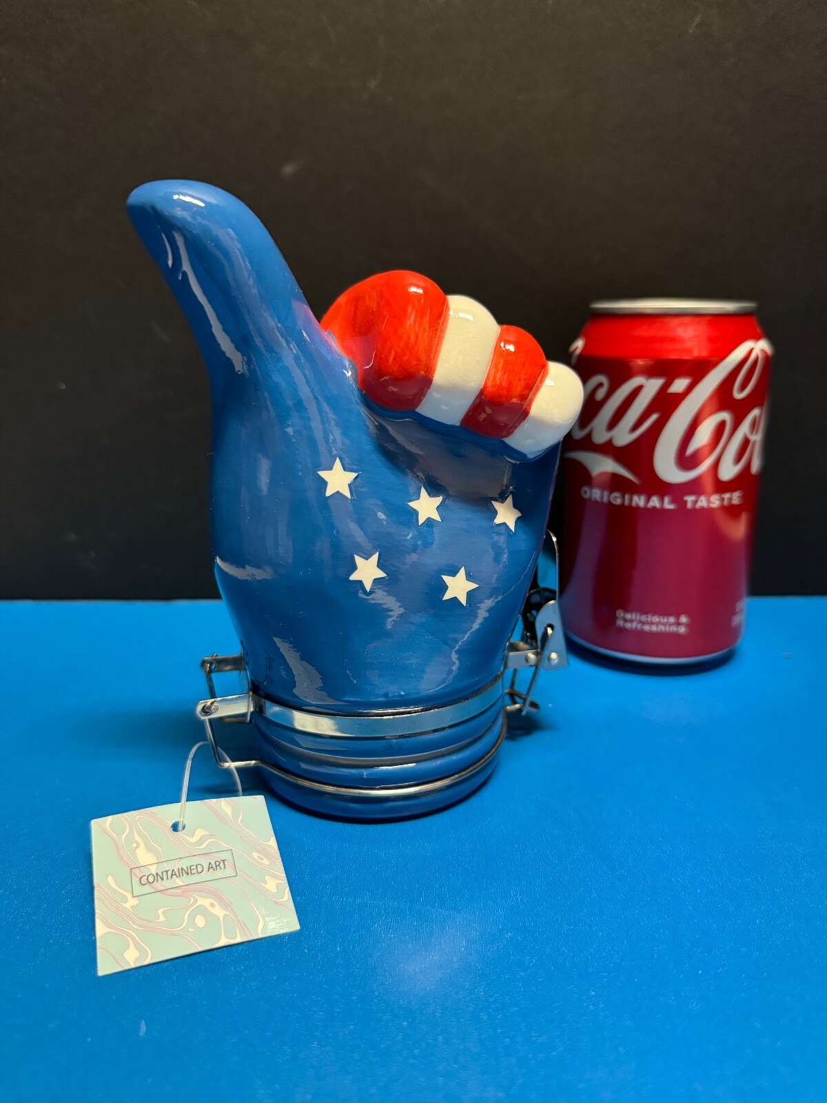 Trump 2024 Stand With Trump/ I’m voting Felon Thumb up Ceramic Cannister NEW
