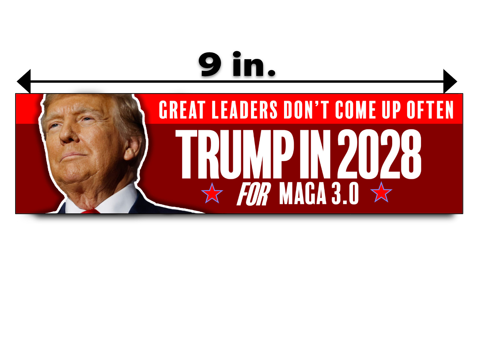 Donald Trump 2028 Bumper Sticker Decal Political Republican MAGA Third Term Pres