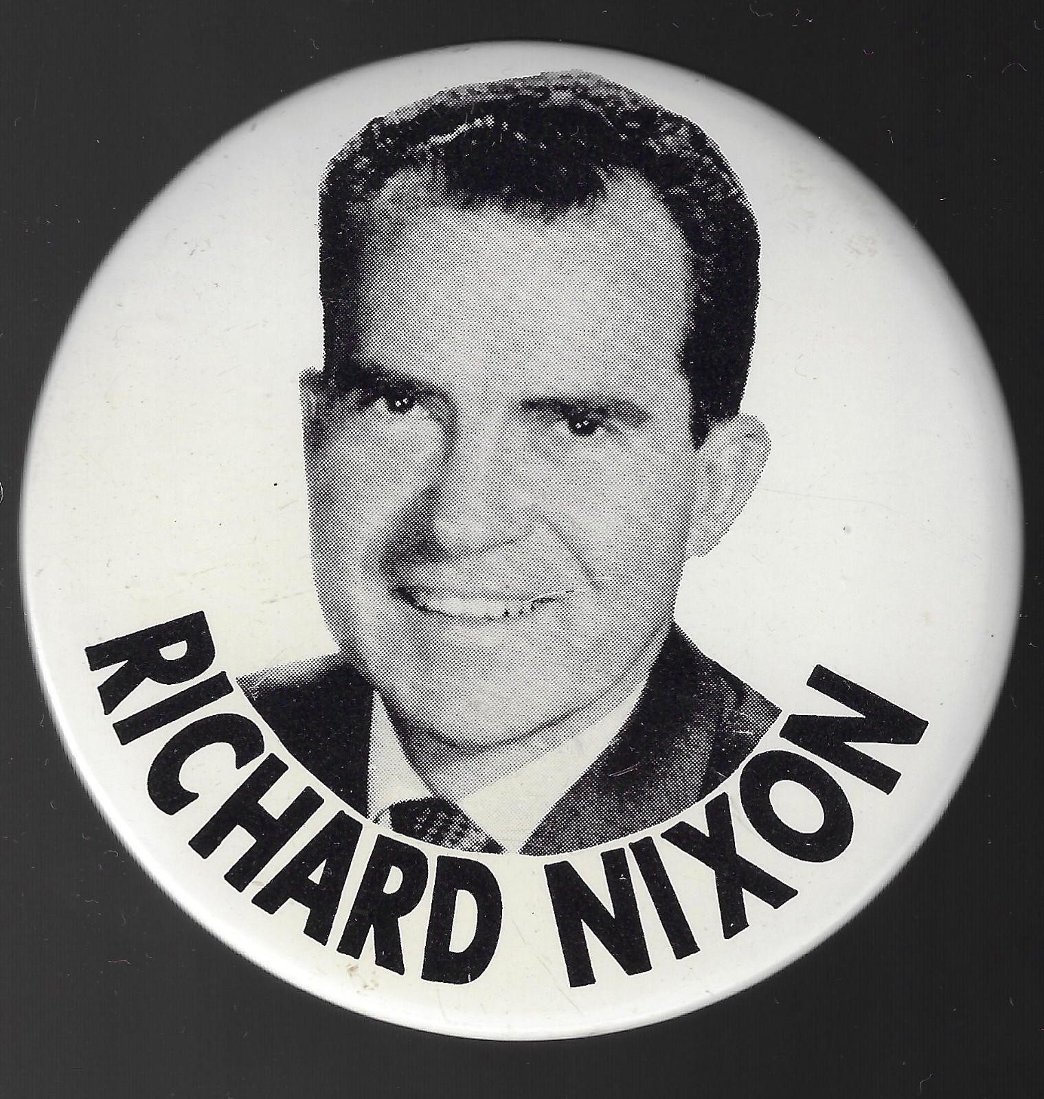 1960 Richard Nixon Presidential Campaign Pin 3″ Size Litho Mate to one for JFK