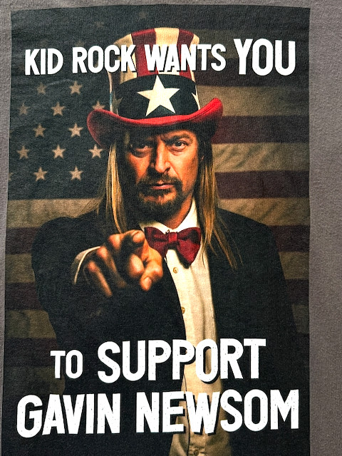 Gavin Newsom -Kid Rock Wants You To Support Gavin Newsom T Shirt XL California