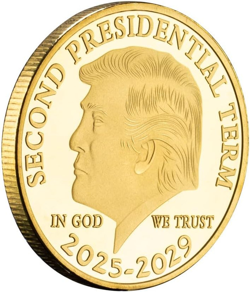 Donald Trump Gold Plated Coin Second Presidential Term 2025-2029 Coins Collectio