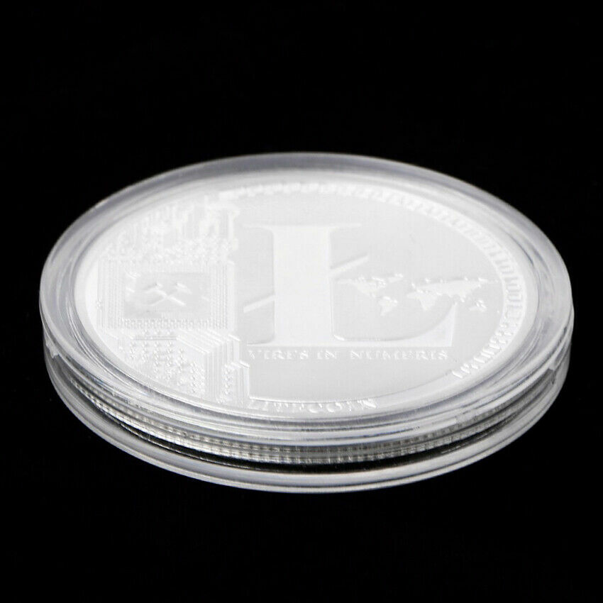 10x Coins Litecoin Iron Plated Collectible Crypto Coin in plastic case