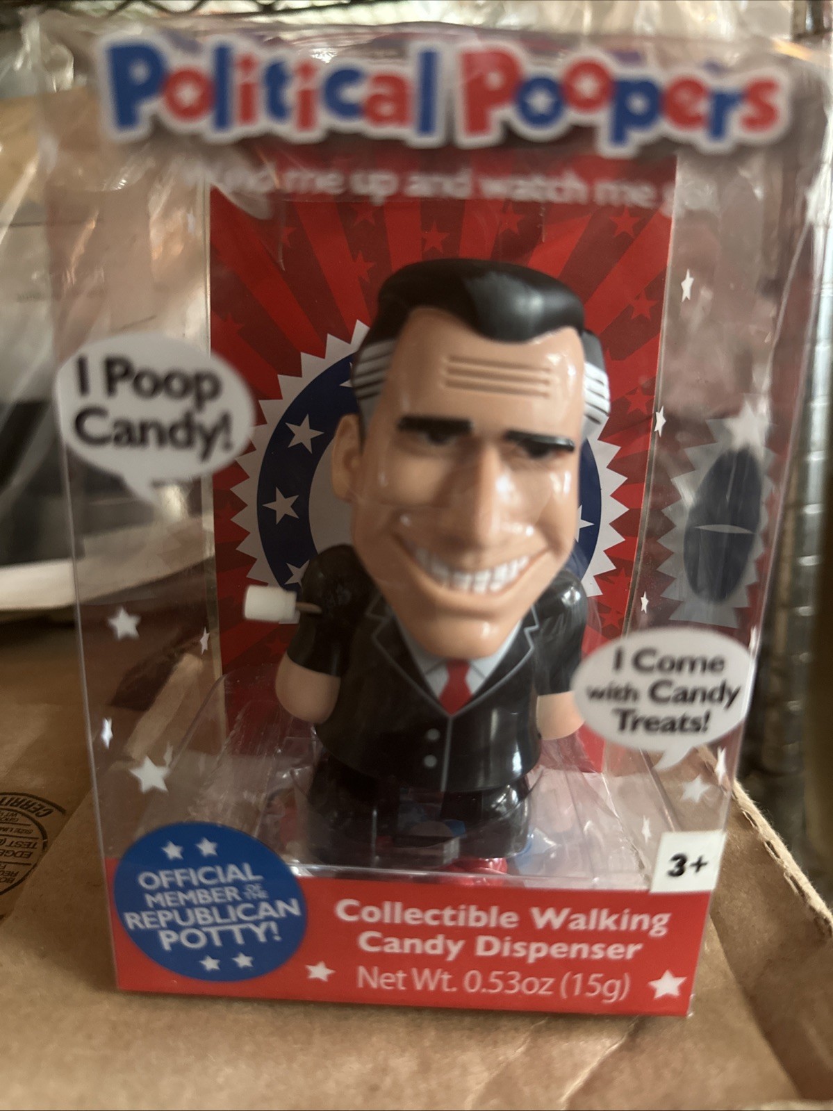 Mitt Romney Political Pooper Candy Dispenser Walking Official Republican Potty