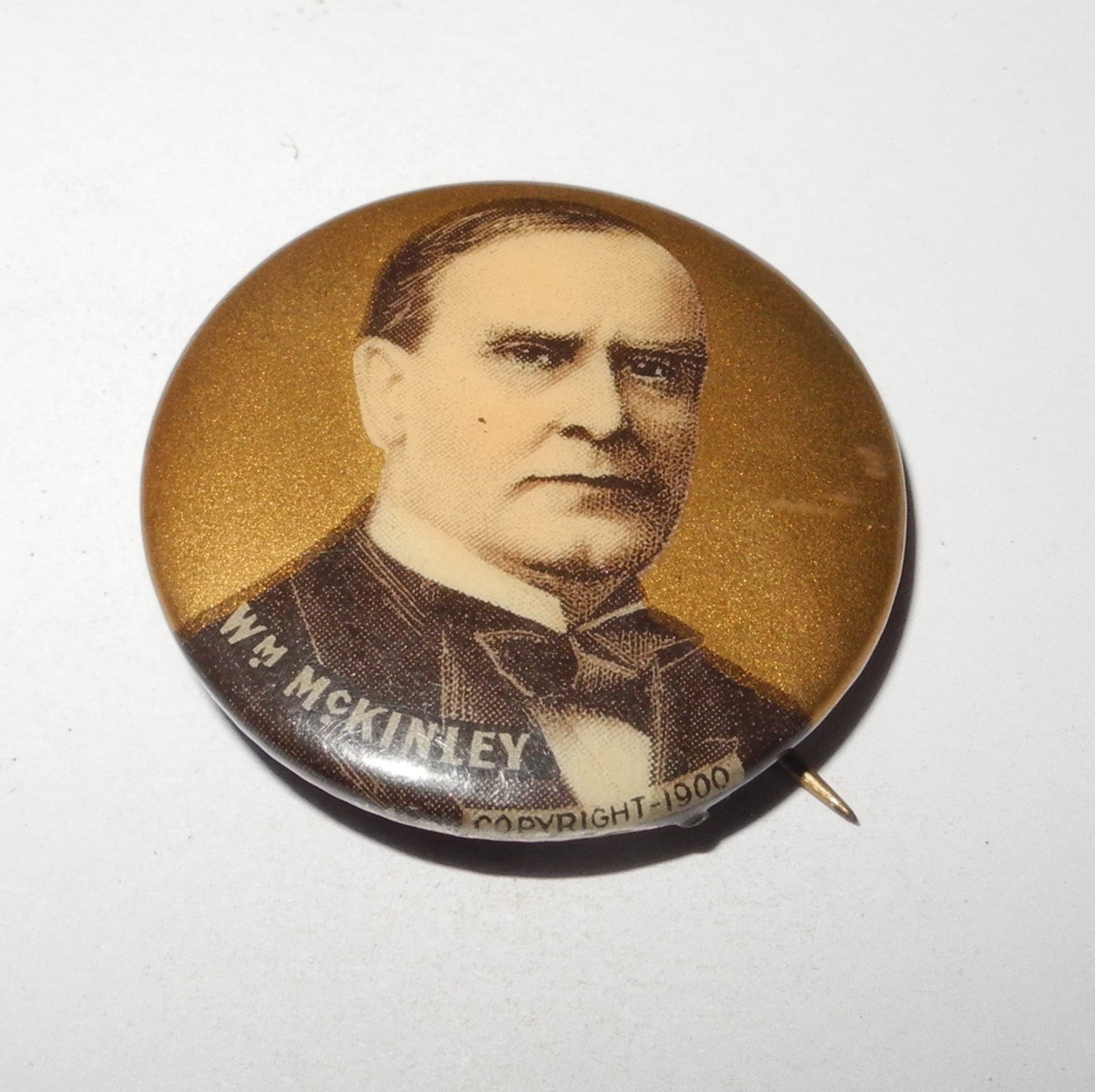 1900 WILLIAM MCKINLEY Political Campaign President Election Button 1.25″ Pin