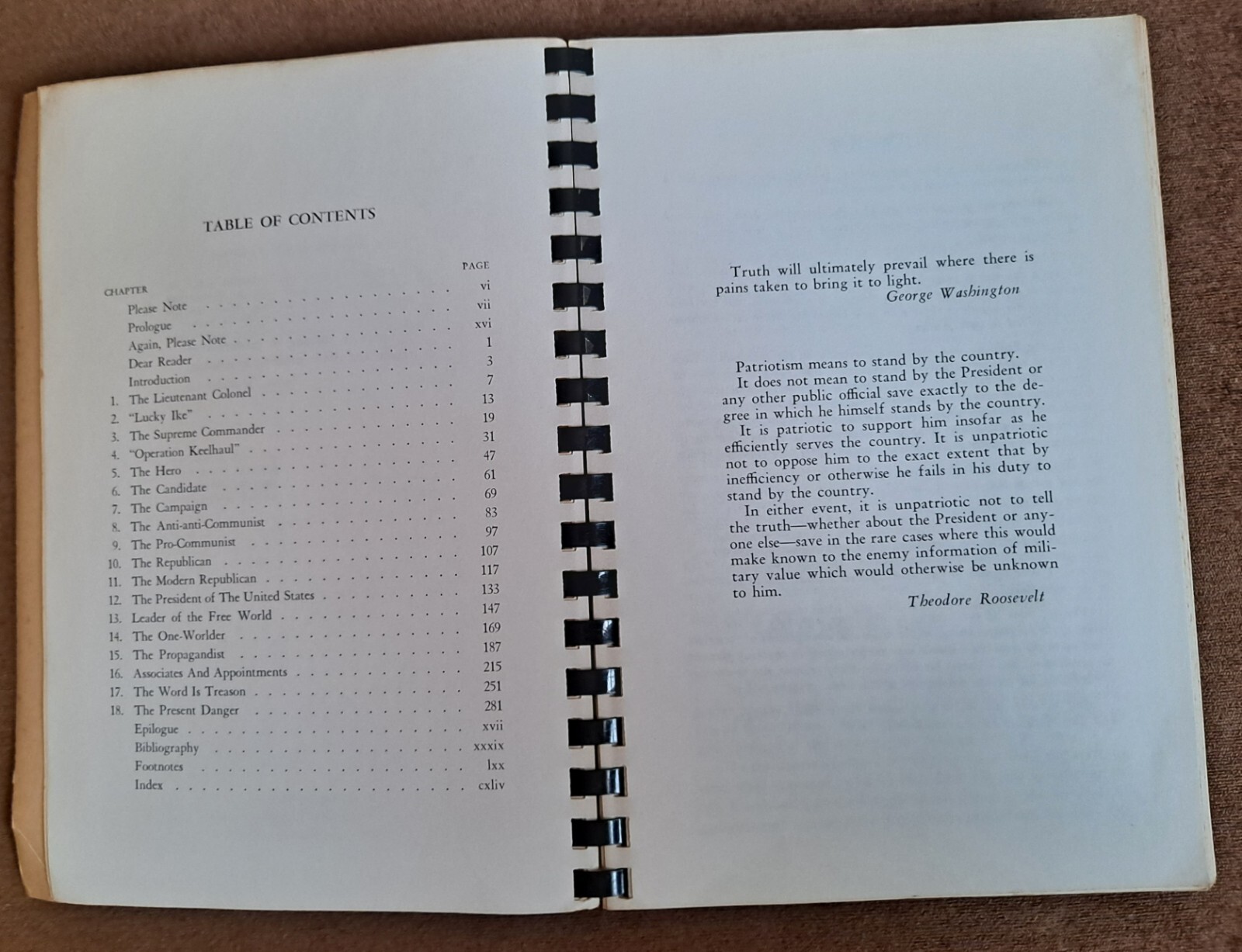 The Politician by Robert Welch, November 1963 (4th printing), Spiral Bound